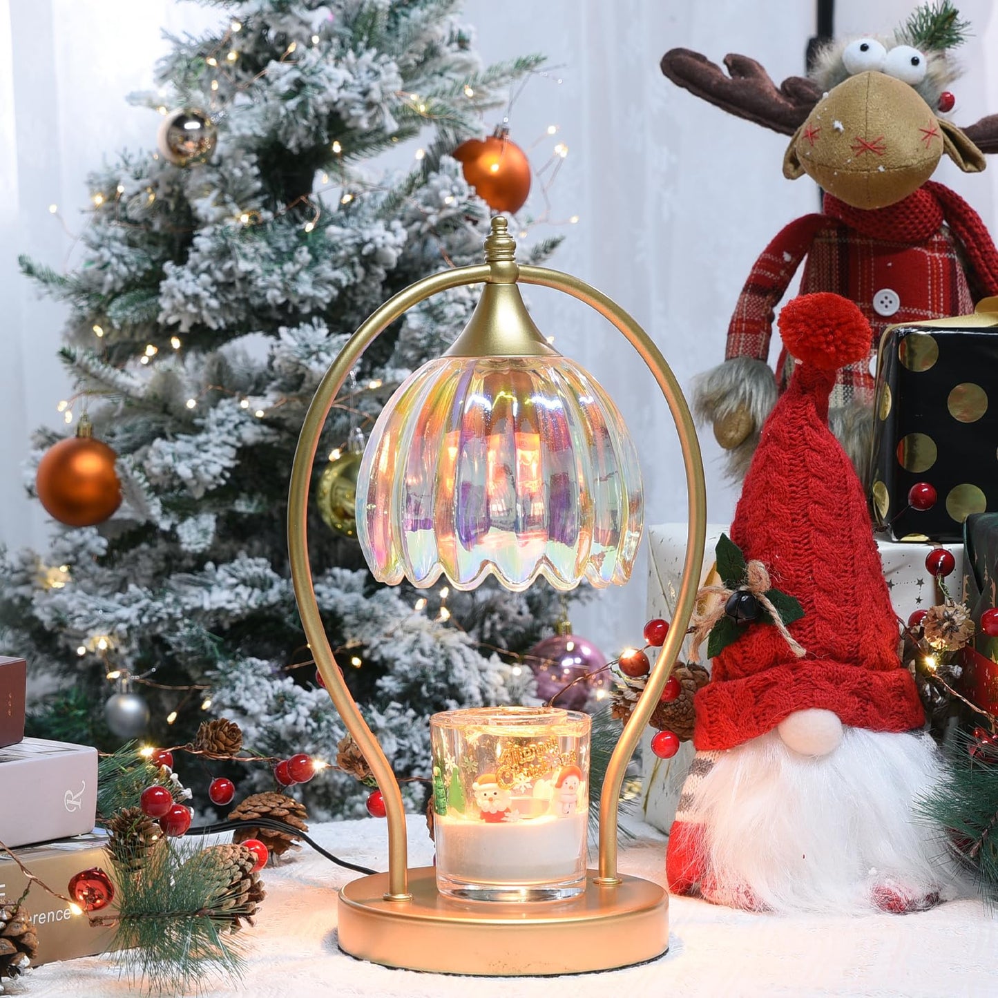 GOODBUY Candle Warmer Lamp with Timer: Dimmable Scented Candle Warmer Aromatherapy Lamp for Home Decor, Mothers Day Gifts for Mom, Ideal Housewarming Birthday Wax Warmer Light Gift, Includes 2 Bulbs