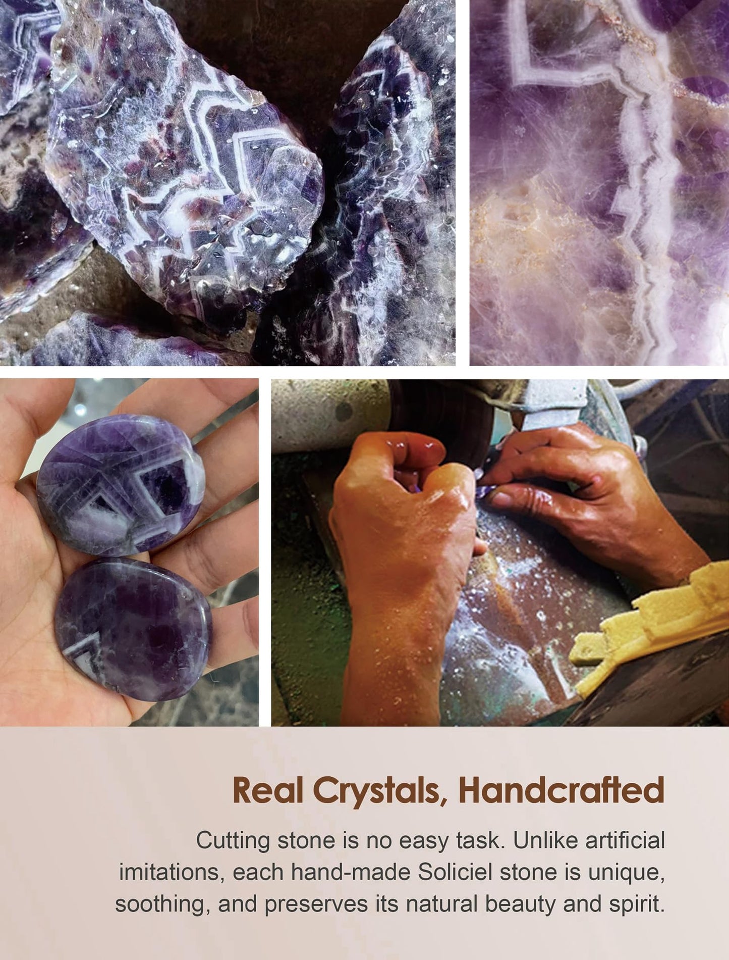 SOLICIEL This Too Shall Pass Amethyst Healing Crystal, You Got This Inspirational Gifts Speical Thinking of You Keepsake Gifts for Women Men