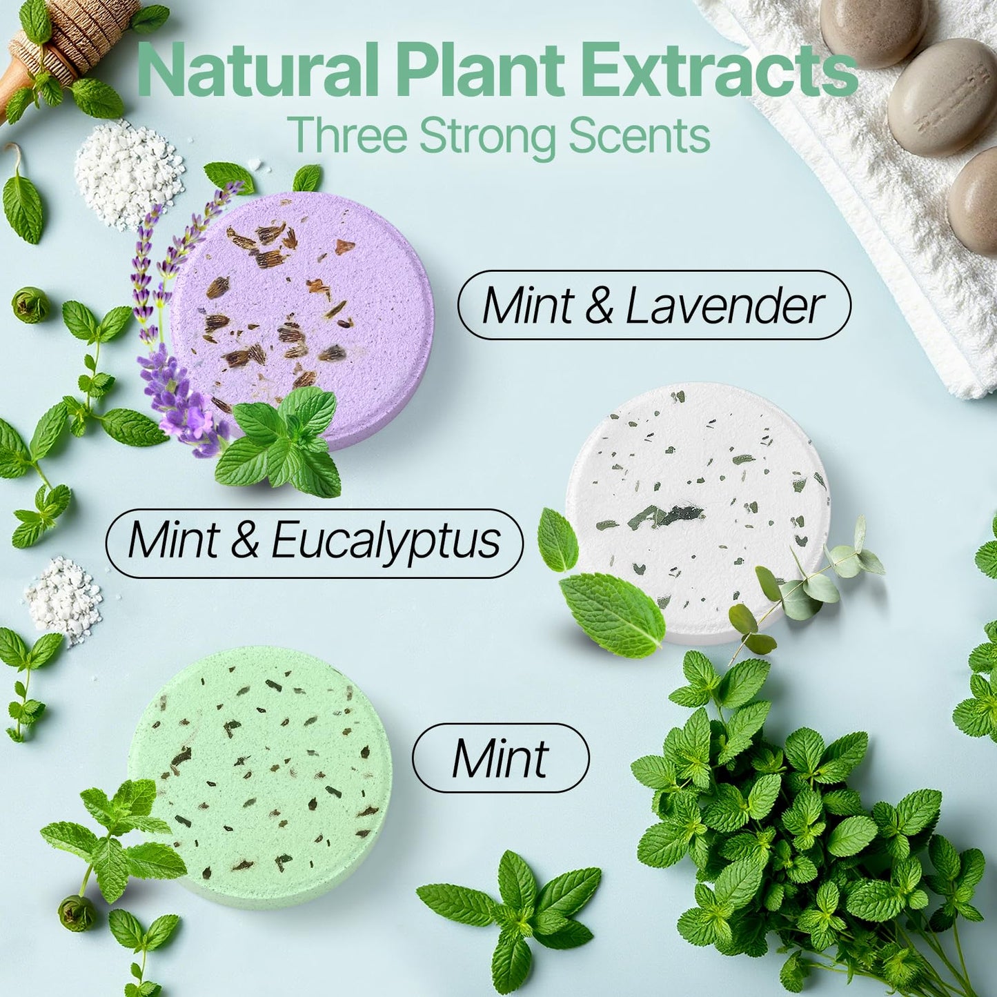 Shower Steamers Aromatherapy 18 Pack Gifts for Women Birthday Christmas Stocking Stuffers White Elephant Natural Essential Oils Stress Relief Mint Lavender Relaxation for Mom her him Men Teens Adults