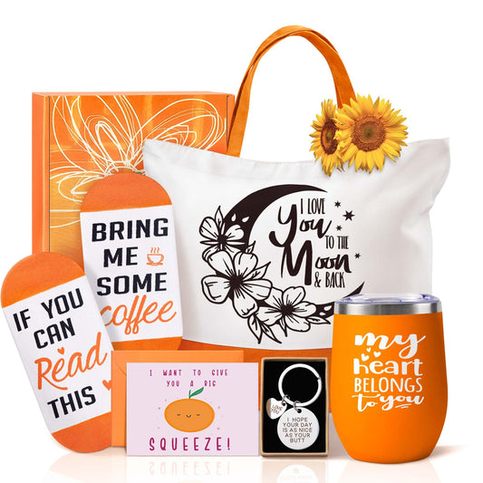 EUASOO Mothers Day Gifts for Wife Girlfriend, Valentines Christmas Birthday Gifts for Her Wife Girlfriend from Husband Boyfriend, I Love You Miss You Thank You Gift Basket