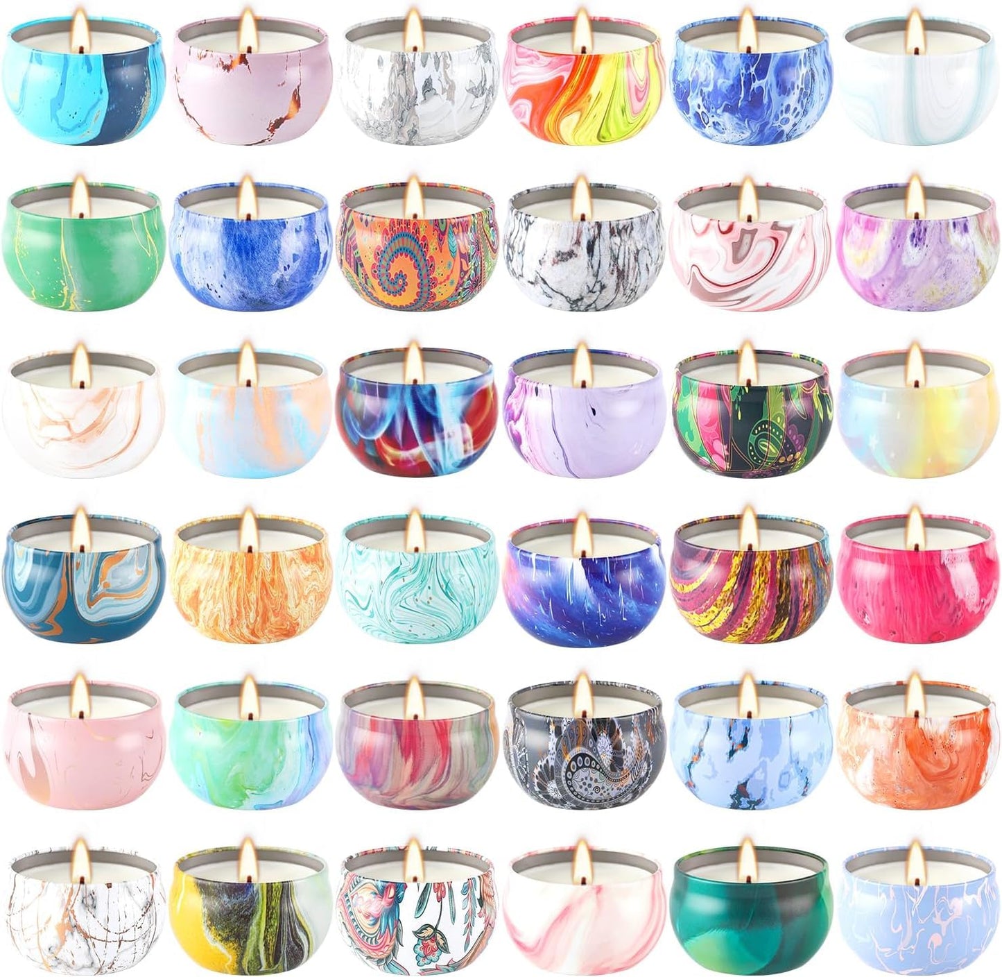 Howemon 36 Pack Scented Candles Set for Home, Relaxing Stress Relief, Aromatherapy - Natural Soy Wax and Fragrance - Gifts for Women, Mom, Best Friend, Wife, Birthday