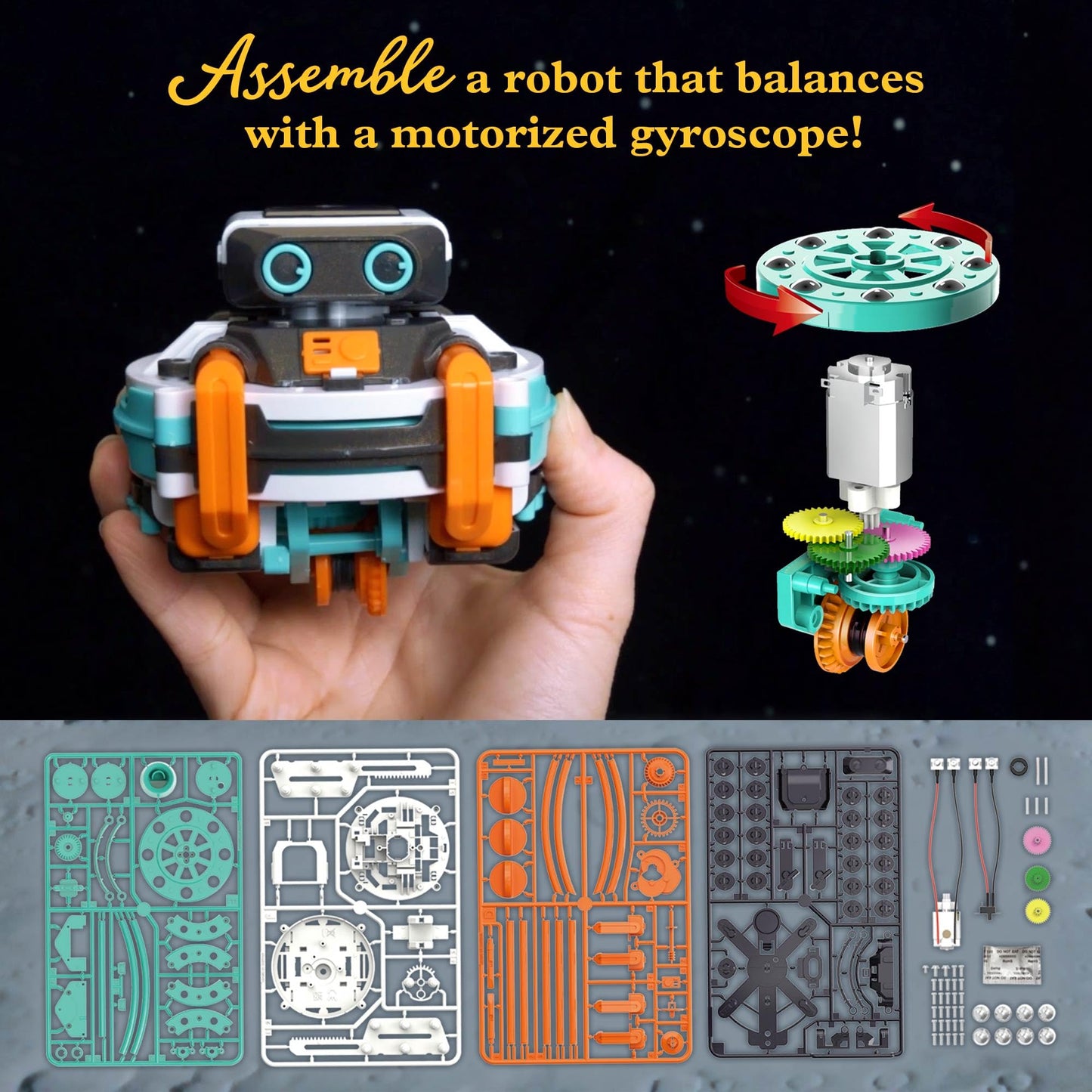 Thames & Kosmos RoboRails STEM Kit, Toy of The Year Winner, Build a Robot Monorail System w/Splitters, Cross Switch, Seesaw Mechanism, Modern-Day Model Train Set, Explore Physics, Gyroscopic Forces
