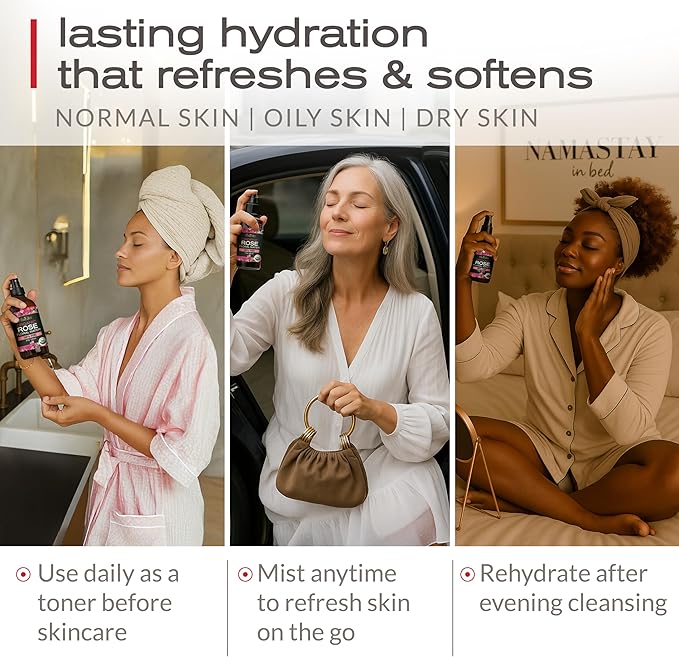 Ella & Eden Organic Rose Water Spray for Face, Hair | Hydrating, Refreshing Face Mist | USDA Certified 100% Pure Steam Distilled Hexane-Free - 4 Oz