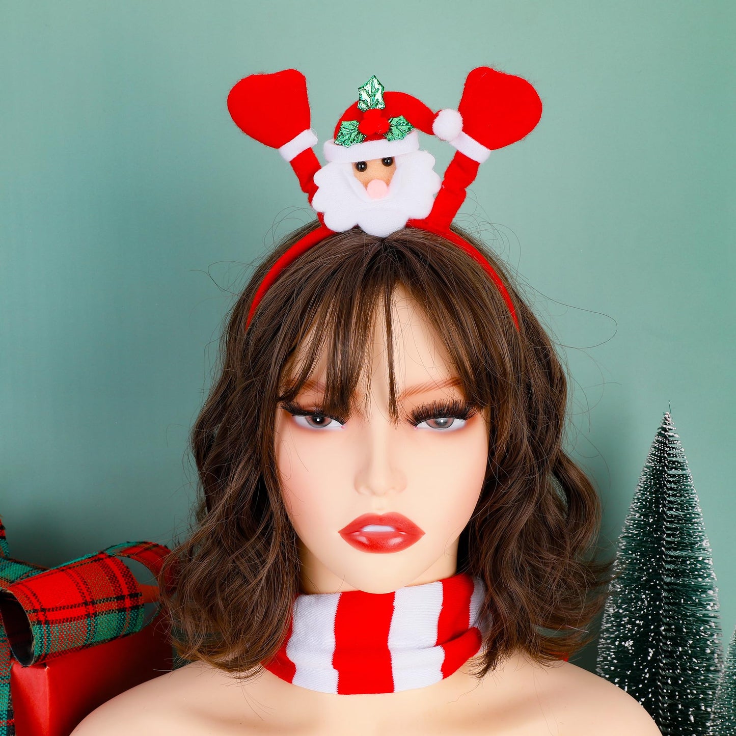 HOVACY 30 PCS Christmas Headbands, 15 Styles Christmas Headwear, Reindeer Antler Headbands, Santa Claus Xmas Tree Headpieces, Party Supplies, Christmas Decor for Womens Kids Adult