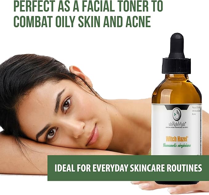 Organic Witch Hazel – 100% Pure Natural USP Astringent with 14% Alcohol | Hamamelis Virginiana Extract for Face, Skin, Hair & Wellness | Bulk & Gallon Options | 1 Fl Oz