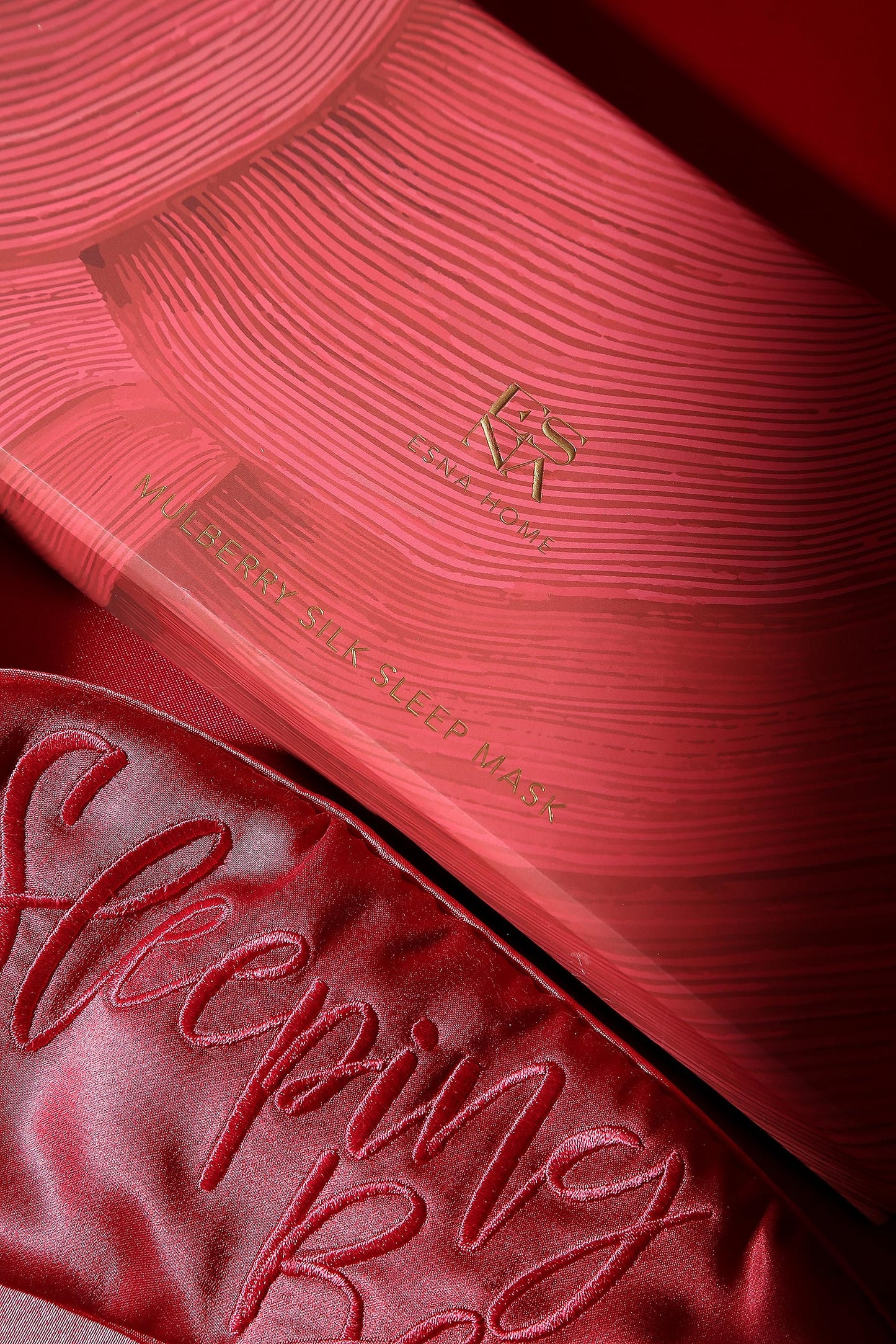 ESNA HOME Luxury Silk Sleep Mask Gift Set | 22-Momme Mulberry Silk Eye Mask | Ultra Comfort | Perfect Present for Her | Luxury Christmas for Women（Sleeping Beauty）