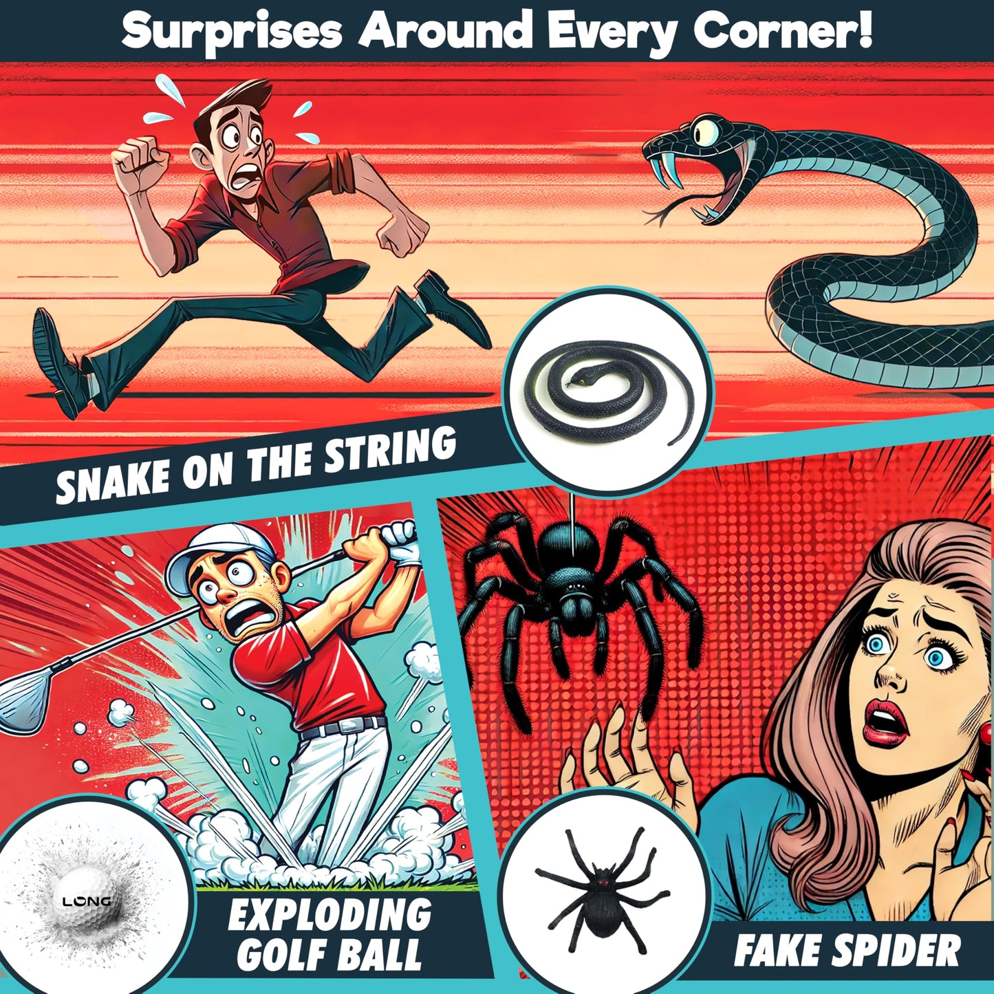 BLOONSY Prank Kit for Teens and Adults | Fart Spray, Cricket Noise Maker and Over 20 Prank Stuff | Prank Toys Pack Set Box for Gifts for Kids