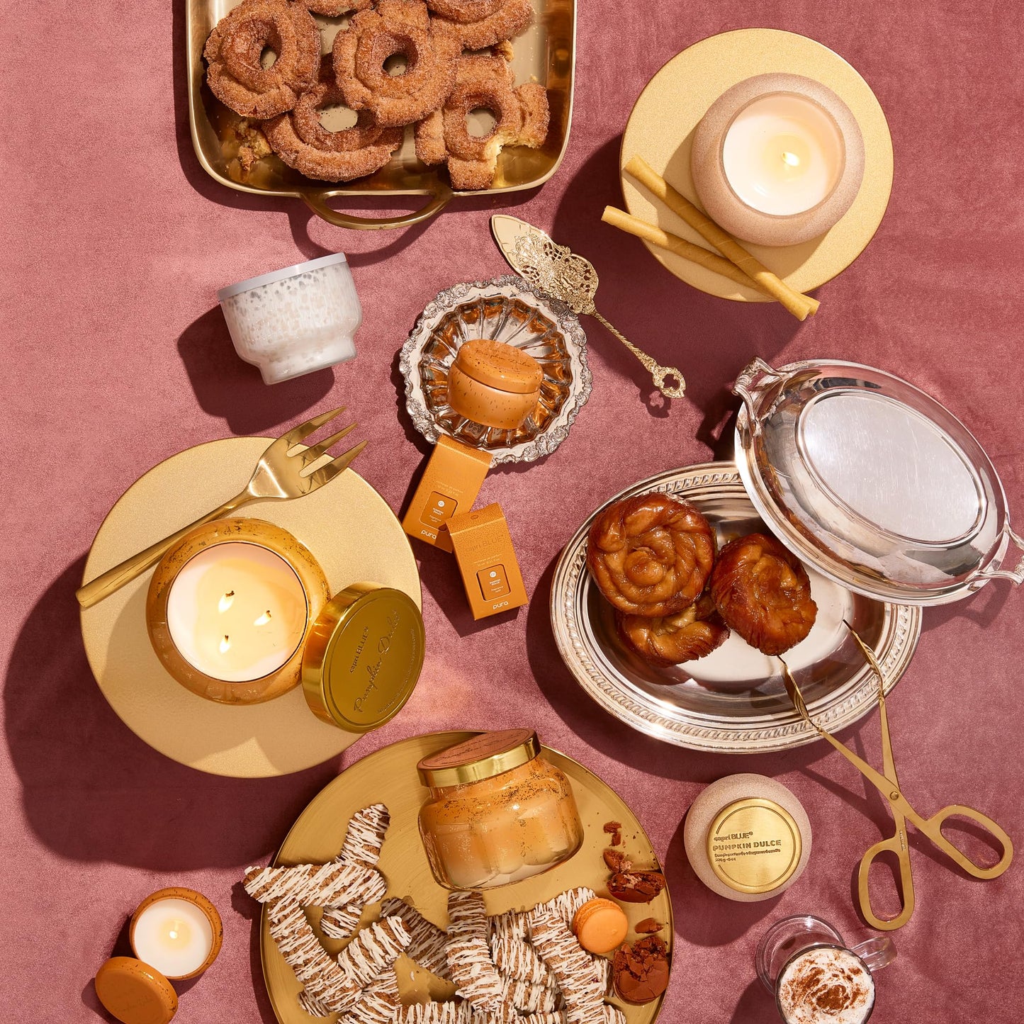 Capri Blue Signature Glam Jar Candle - Long Lasting Soy Wax Blend - Glitter Candles for Home Scented with Luxury Holiday Scents (Pumpkin Dulce, 19 oz)