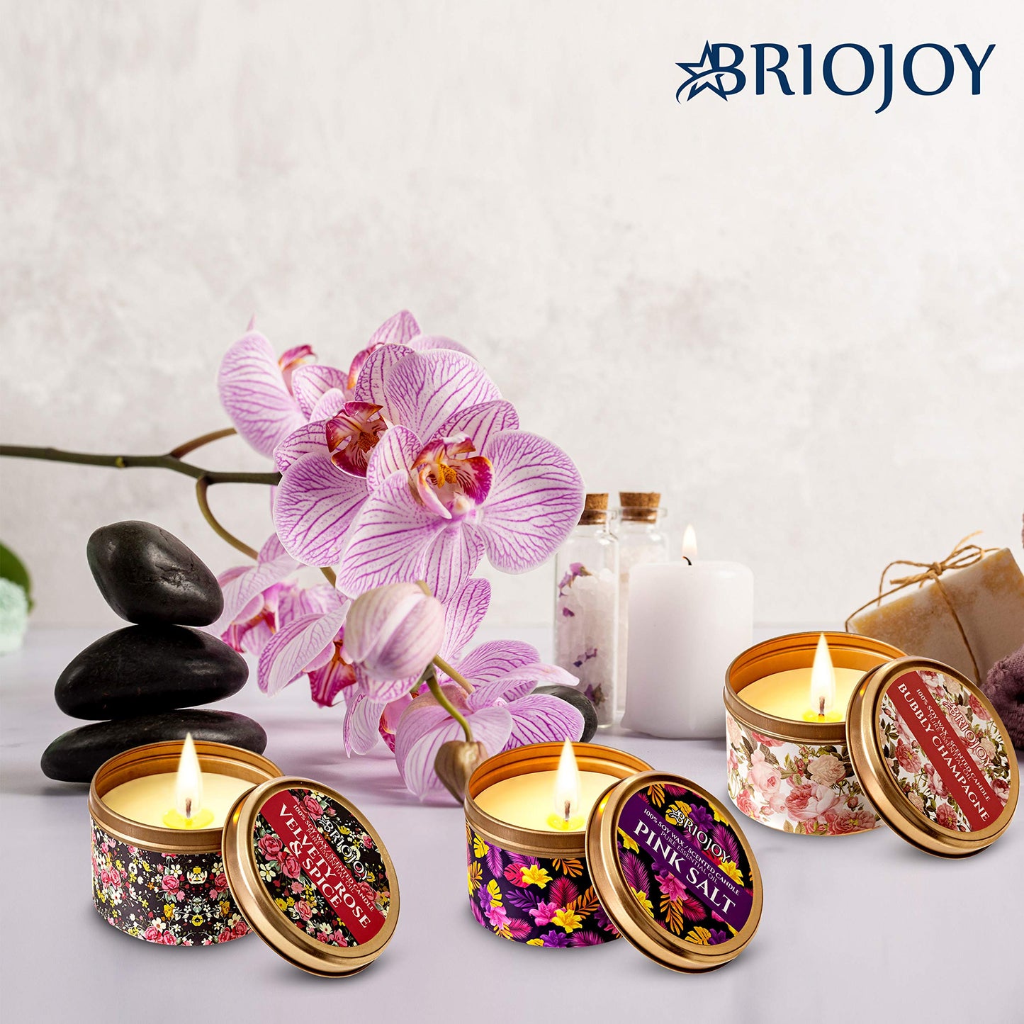 Briojoy Candle Gifts for Women - Unique Mothers Day, Valentines Day, Birthday Gift for Her Mom Wife Sister Girlfriend Daughter - Friendship Gift for Best Friend Bestie Coworker - Natural Soy Candle